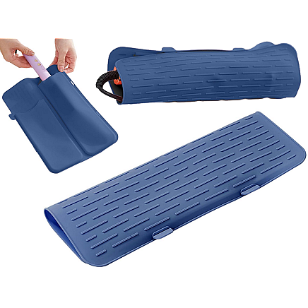 Silicone cover bag for flat iron curling iron hair dryer travel case