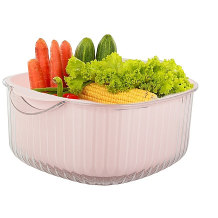 Double bowl for washing fruit colander strainer basket strainer strainer