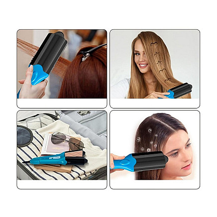 Hair straightener waveguide templates temperature control interchangeable plates