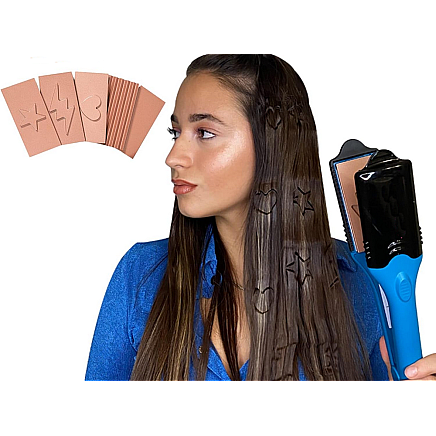 Hair straightener waveguide templates temperature control interchangeable plates