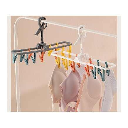 Dryer for socks underwear clothes hanger hanging 12 clothespins set