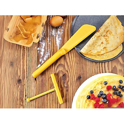 Pancake spatula with rolling pin for pancake omelettes