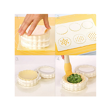 Cake tin cutter interchangeable filling inserts