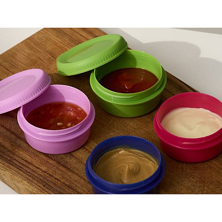 Dip containers for dips sauces 80ml 8pcs lid dressing set