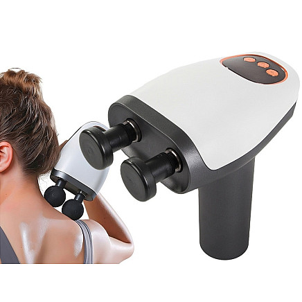Lcd cordless massage gun powerful set of 8 tips for backs