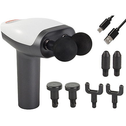 Lcd cordless massage gun powerful set of 8 tips for backs