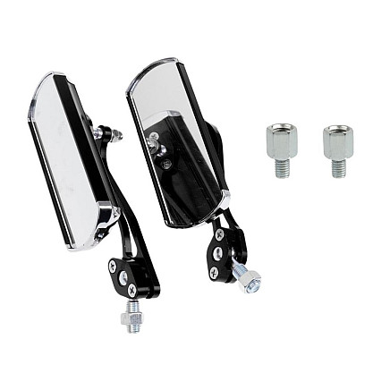 Motorbike mirror aluminium lightweight m10 mount with adapter for m8