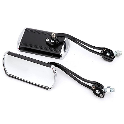 Motorbike mirror aluminium lightweight m10 mount with adapter for m8