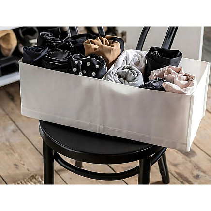 Underwear sock drawer clothes organiser with divider white