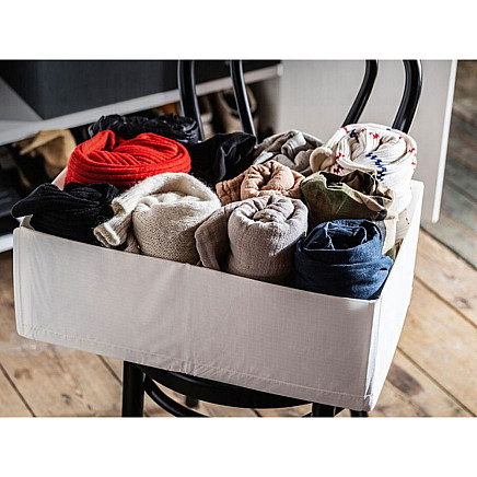 Underwear sock drawer clothes organiser with divider white