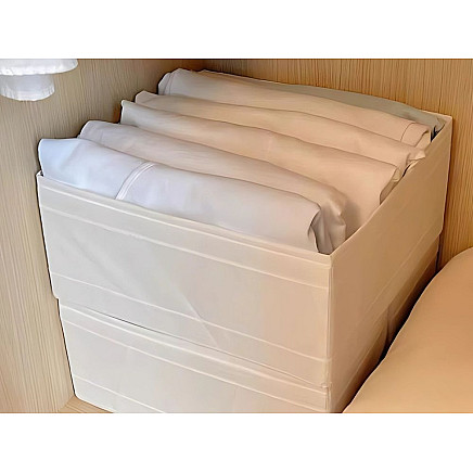 Textile organiser linen clothes shoes drawer white