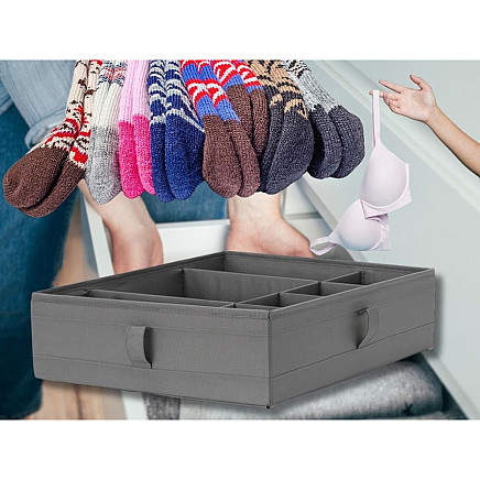 Underwear organiser sock drawer drawer divider insert grey