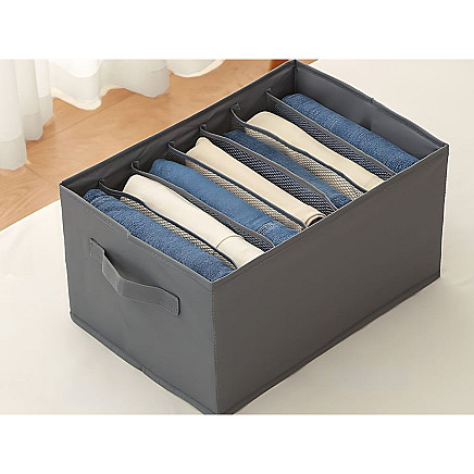 Clothes organiser underwear trousers drawer wardrobe socks grey