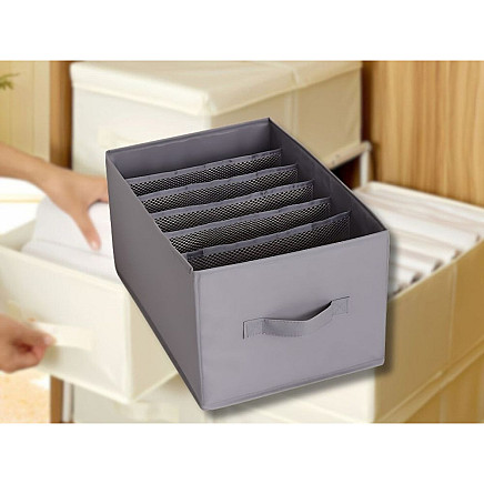 Clothes organiser underwear trousers drawer wardrobe socks grey