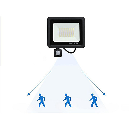 Halogen floodlight led 20w 6000k with dusk-to-dawn sensor ip66