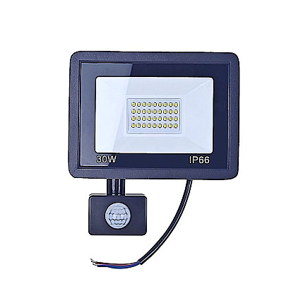 Halogen floodlight led 30w 6000k with dusk-to-dawn sensor ip66