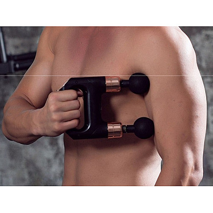 Massage gun double back body massager powerful 8 tips