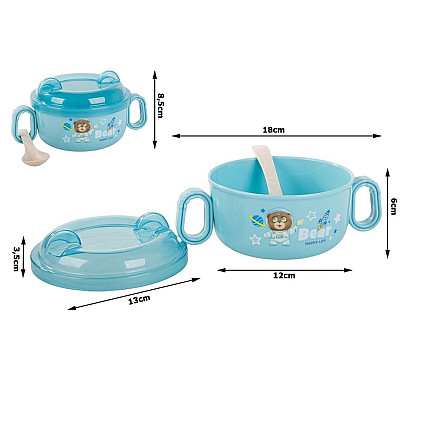 Feeding utensils set baby food bowl with handles spoon
