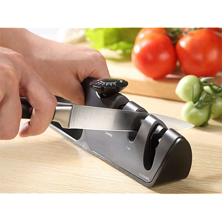 Knife sharpener kitchen scissors sharpening non-slip adjustment