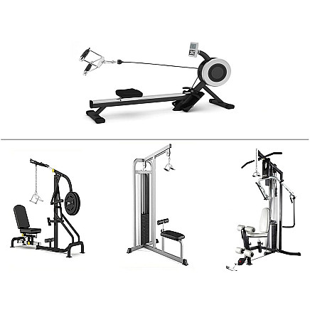 Tērauda dubultais trīsstūrveida rokturis trošu trenažierim