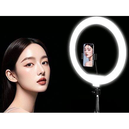 LED gaismas gredzens ar tālruņa turētāju un statīvu