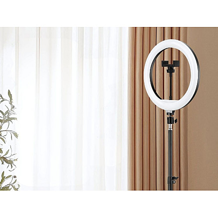 LED gaismas gredzens ar tālruņa turētāju un statīvu