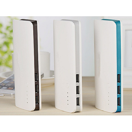 Powerbank 10000mah 3x usb microusb 2.1a power bank led torch powerful fast