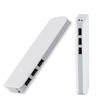 Powerbank 10000mah 3x usb microusb 2.1a power bank led torch powerful fast