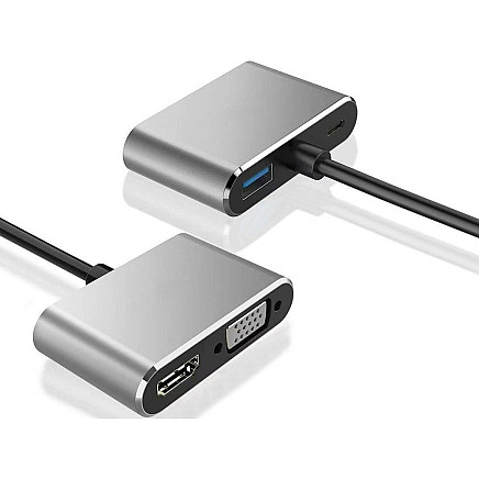 Adapter usb-c to hdmi 4k vga hub usb 3.0 usb-c power delivery adapter