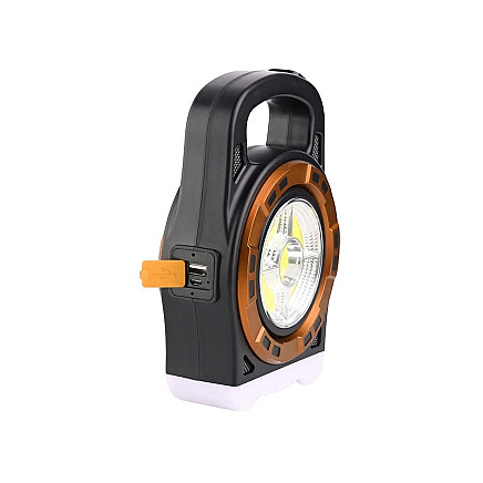 Solar torch portable rechargeable led light powerbank reflector power