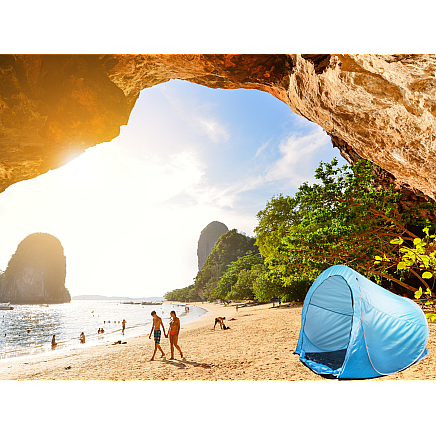 Beach tent self-folding lockable large pop-up cover for the beach