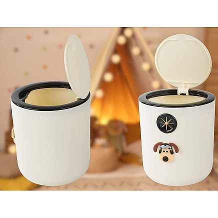 Mini waste basket dog for childrens room 2l click small handy