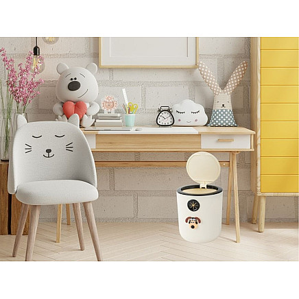 Mini waste basket dog for childrens room 2l click small handy
