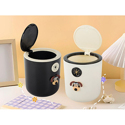 Mini waste basket dog for childrens room 2l click small handy
