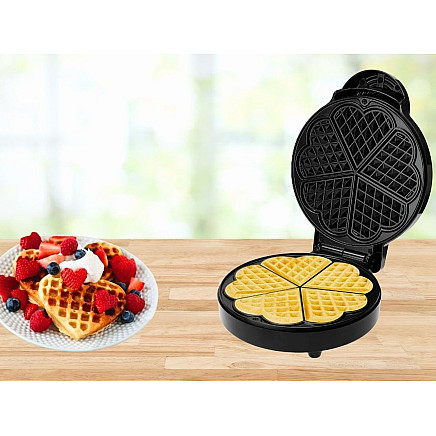 Waffle maker sturdy 5 fluffy waffles waffle maker hearts 1000w