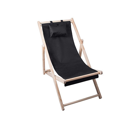 Wooden deckchair beach chairs folding garden cushion beach chair