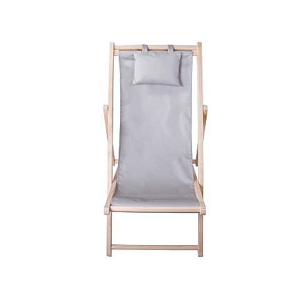 Wooden deckchair beach chairs folding garden cushion beach chair