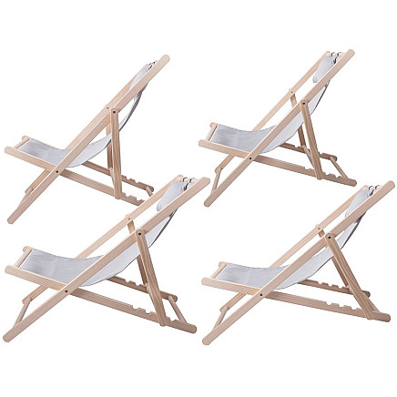 Wooden deckchair beach chairs folding garden cushion beach chair