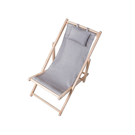 Wooden deckchair beach chairs folding garden cushion beach chair