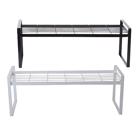 Metal shelf single tier kitchen organiser stand black for the kitchen