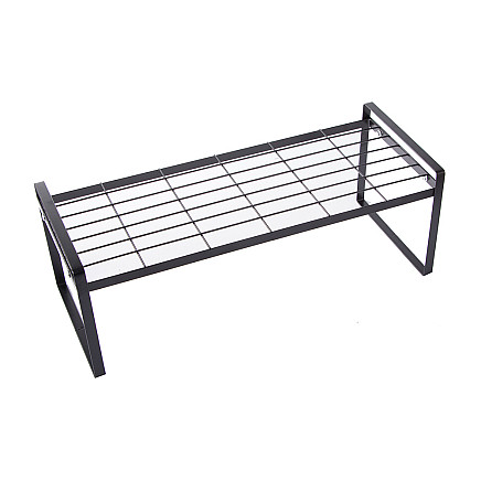 Metal shelf single tier kitchen organiser stand black for the kitchen