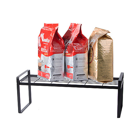 Metal shelf single tier kitchen organiser stand black for the kitchen