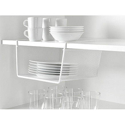 Metāla grozs piekaramais virtuves plaukts organizators zem plaukta