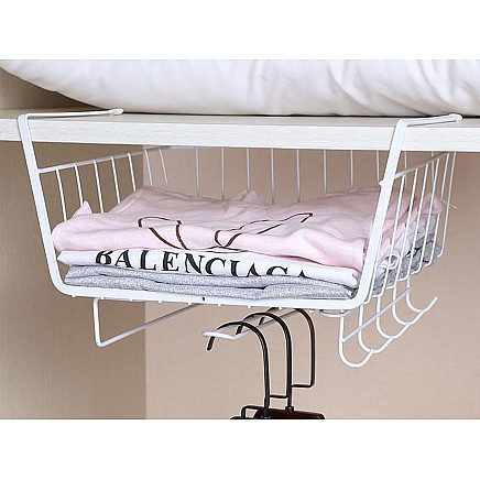 Metāla grozs, kas piekārts zem skapja augšas 5 āķi papīra turētājs