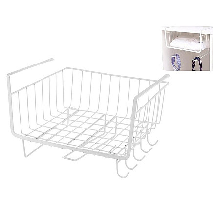 Metāla grozs, kas piekārts zem skapja augšas 5 āķi papīra turētājs