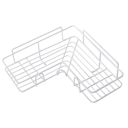 Loft corner bathroom shower shelf hanging hook white