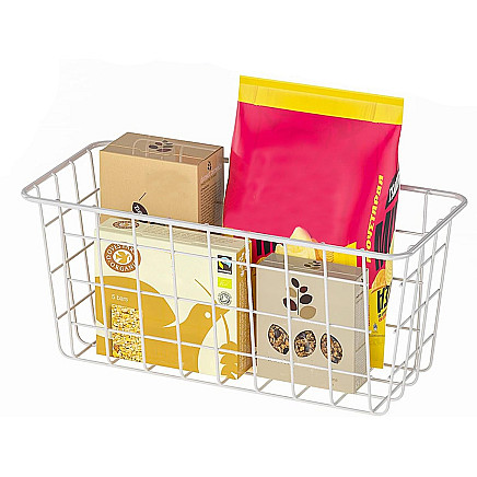 Hanging basket metal organiser hanging shelf white strong