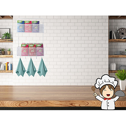 Metal organiser hanging shelf kitchen shelf bathroom hanger