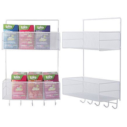 Metal organiser hanging shelf kitchen shelf bathroom hanger