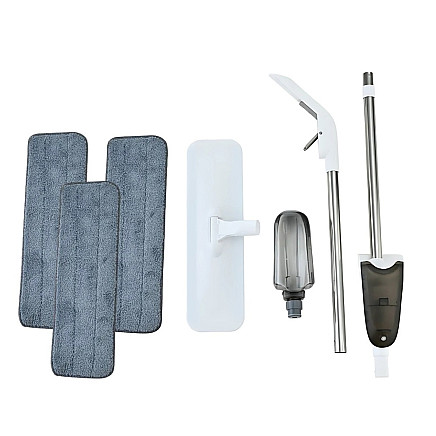 Plakanais mops ar izsmidzinātāju 120 cm, 350 ml + 3 mikrošķiedras uzlikas